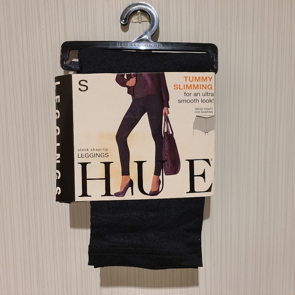HUE Sleek Shaping Leggings Tummy Slimming For an Ultra Smooth Look Size Small - Picture 1 of 3
